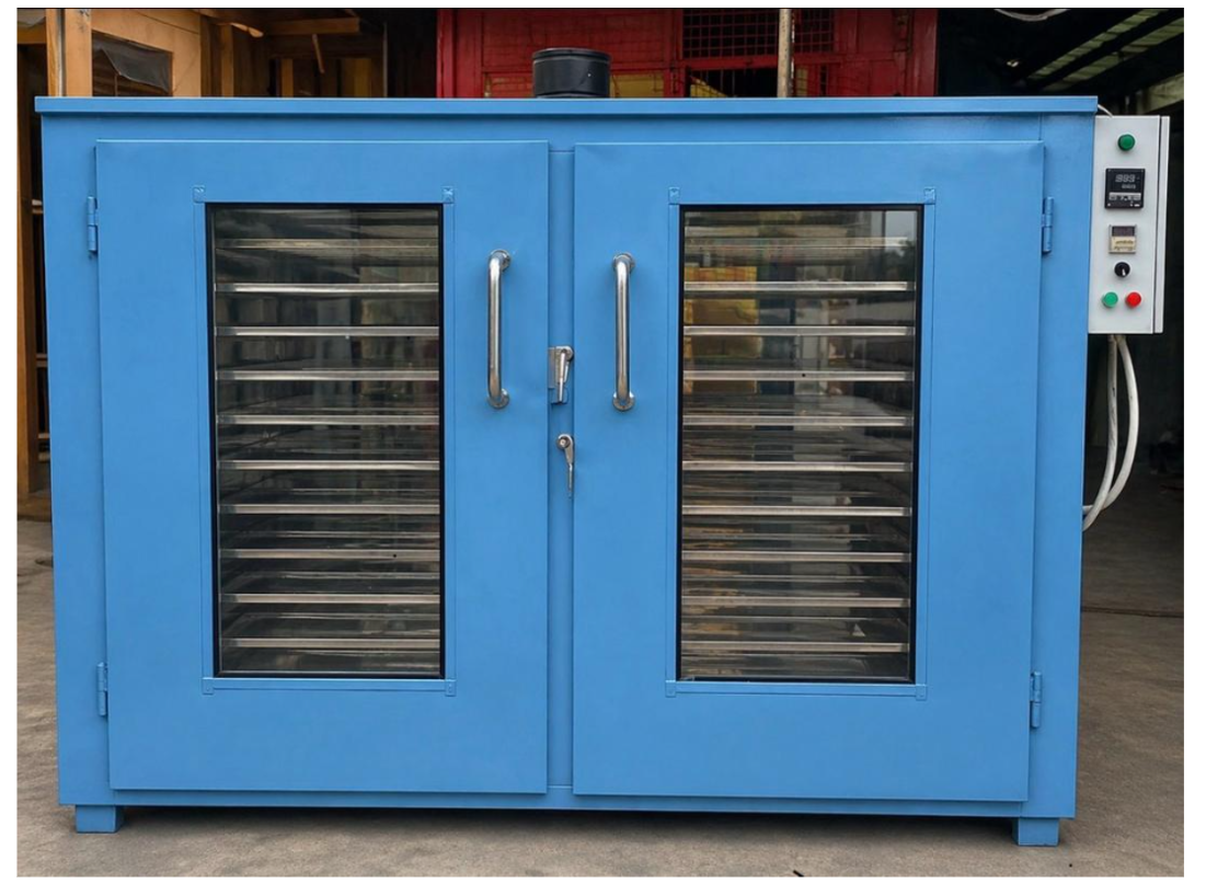 Minender MD-120 twin-door dehydrator in workshop